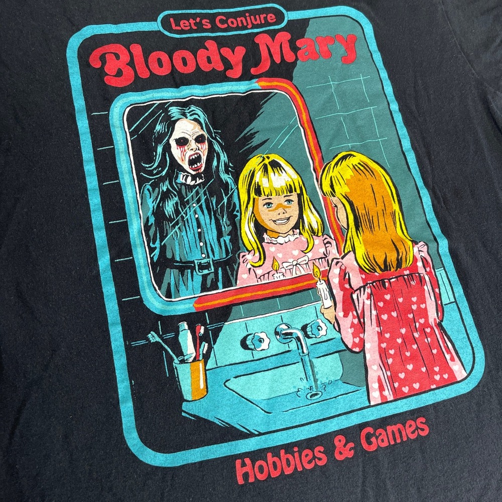 Creepy Co Bloody Mary Let's‎ Conjure Shirt Halloween Goth Indie - Picture 3 of 5